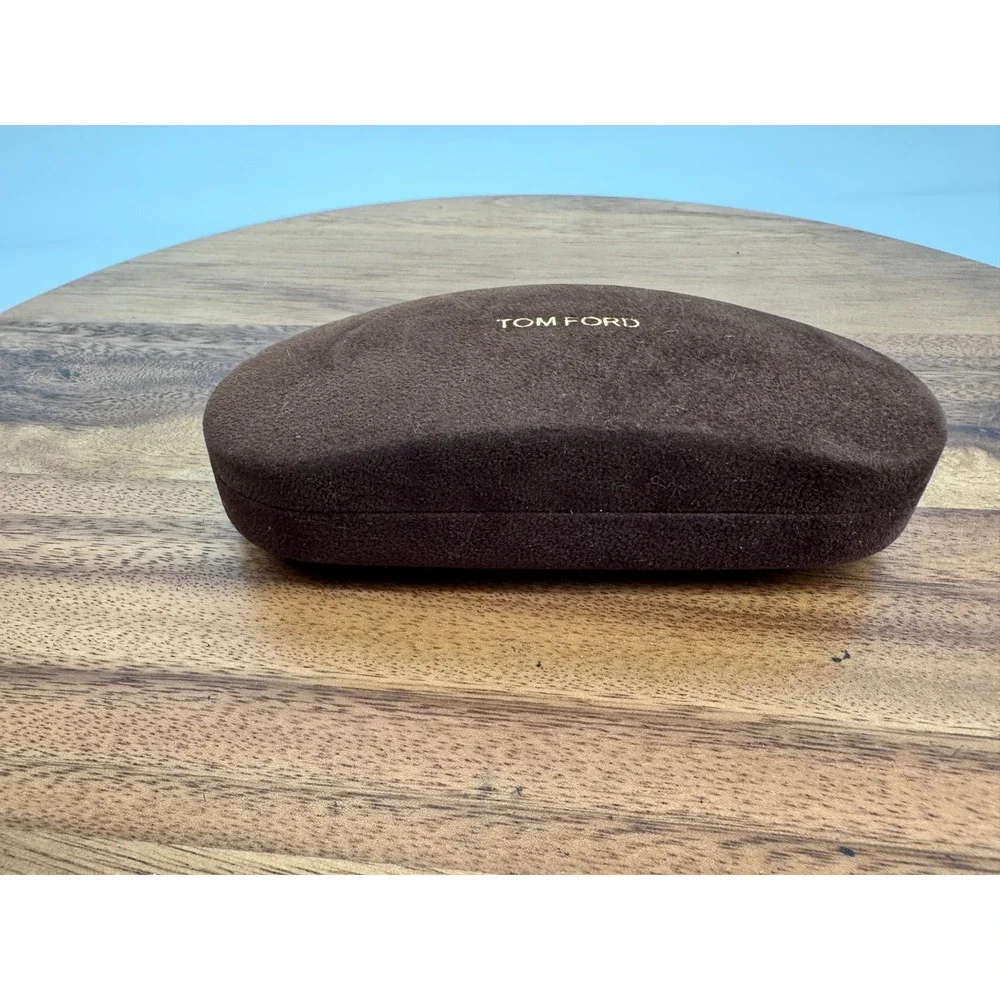 Tom Ford Brown Suede Hard Case for Glasses‎ Sunglasses Eyewear